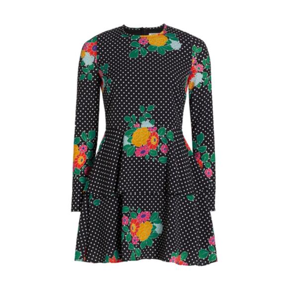 AMUR Dresses & Skirts - Amur NWT Dalilah Polka Dot Floral Mini Dress 0